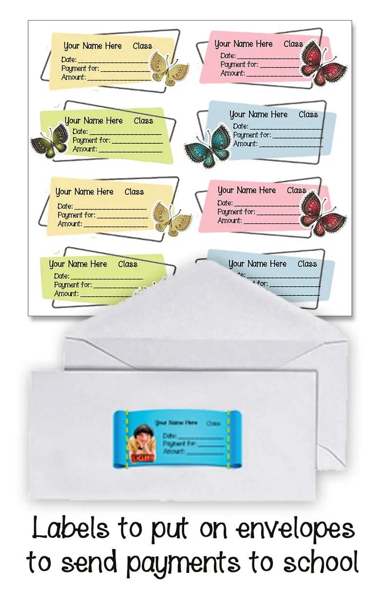 ""Butterflies" School labels packs