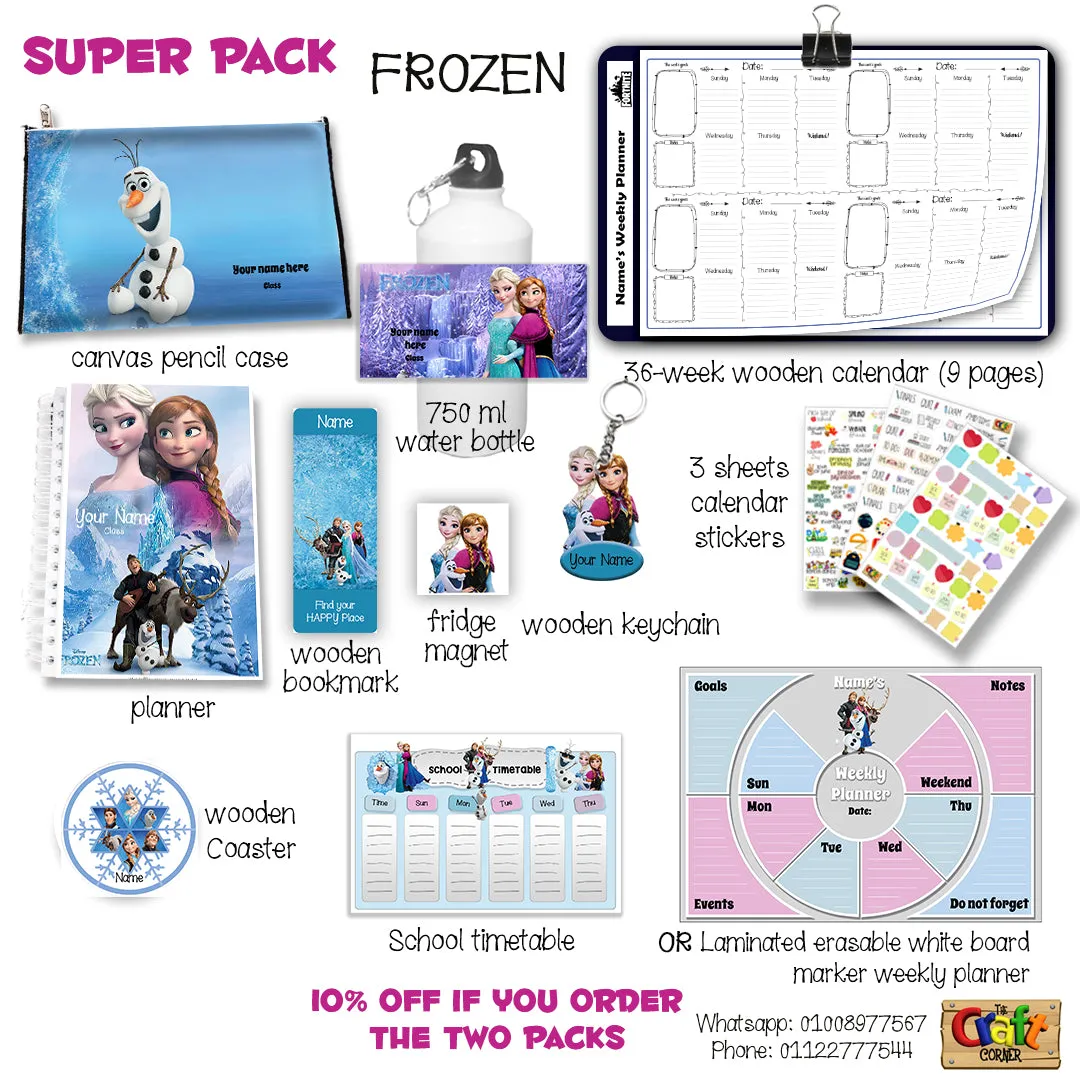 ""Frozen" school labels packs