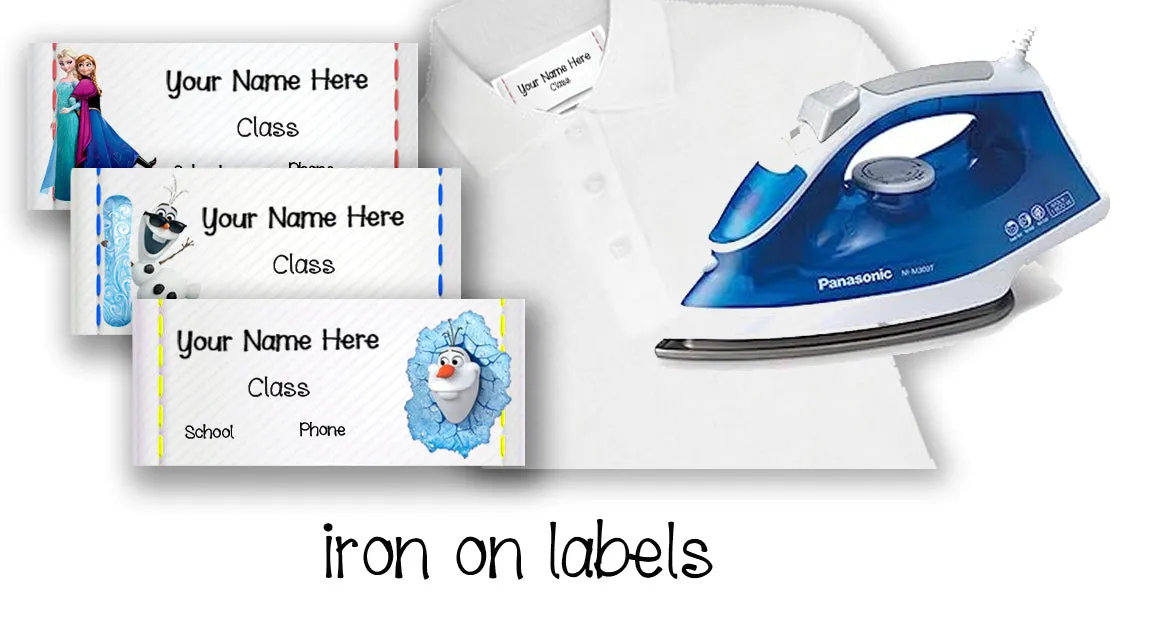 ""Frozen" school labels packs