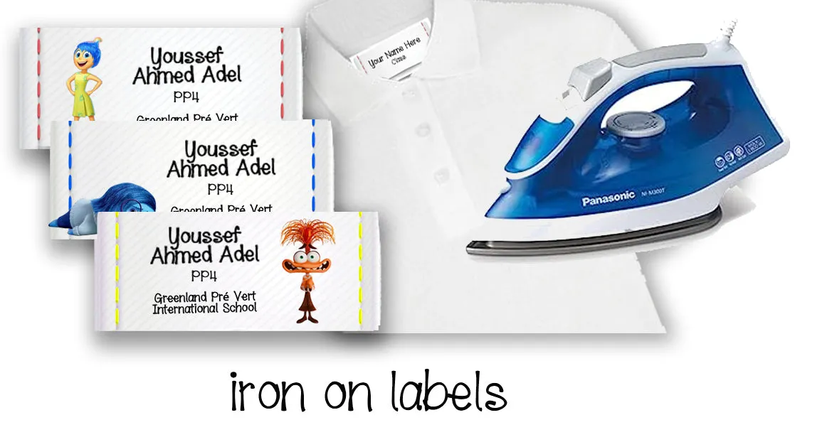 ""Inside out" School labels packs