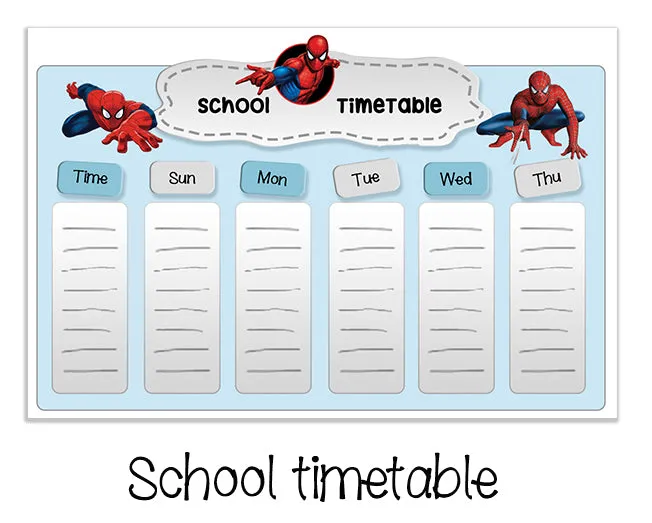 ""Spiderman" School labels packs