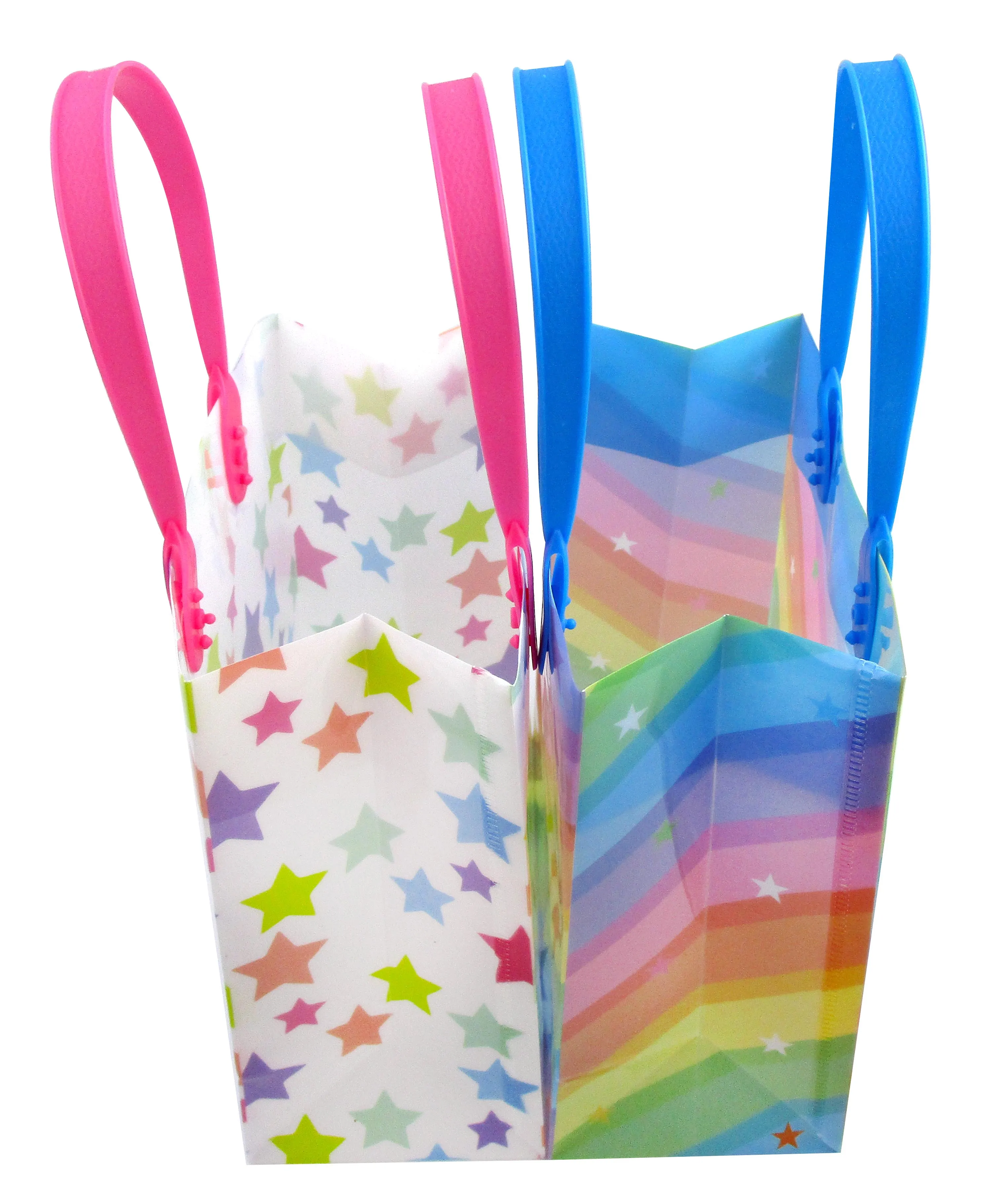 Rainbow Themed Party Favor Treat Bags - Set of 6 or 12