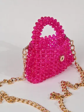 Razzle Magenta Crystal Handcrafted Mini Bag