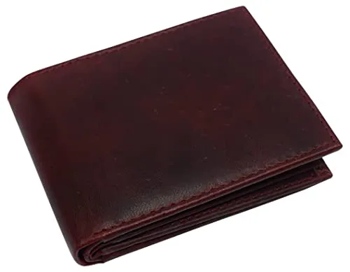 Real Cowhide Leather Mens Wallet RFID Blocking Multi Card Holder Wallets for Men Bifold Wallet