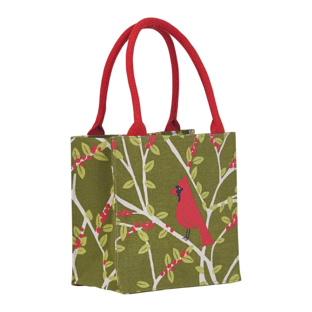 Red Cardinals Itsy Bitsy Reusable Gift Bag Tote