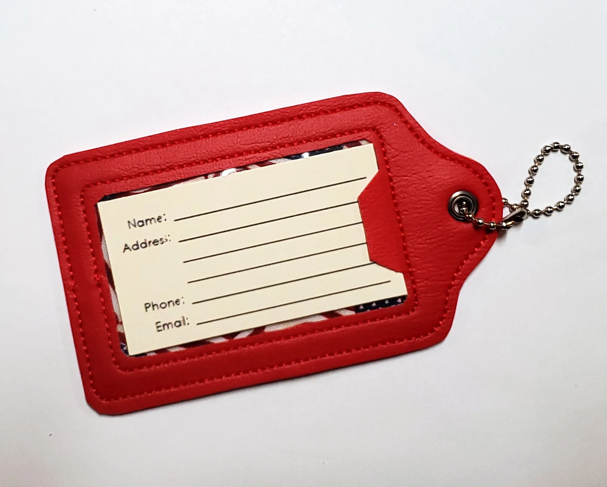 Red Medical Equipment Luggage Tag