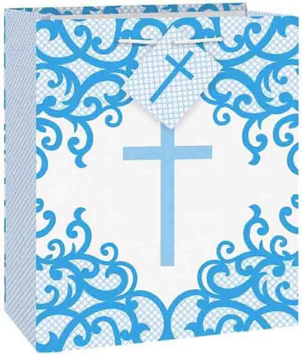 Religious Cross Blue bag