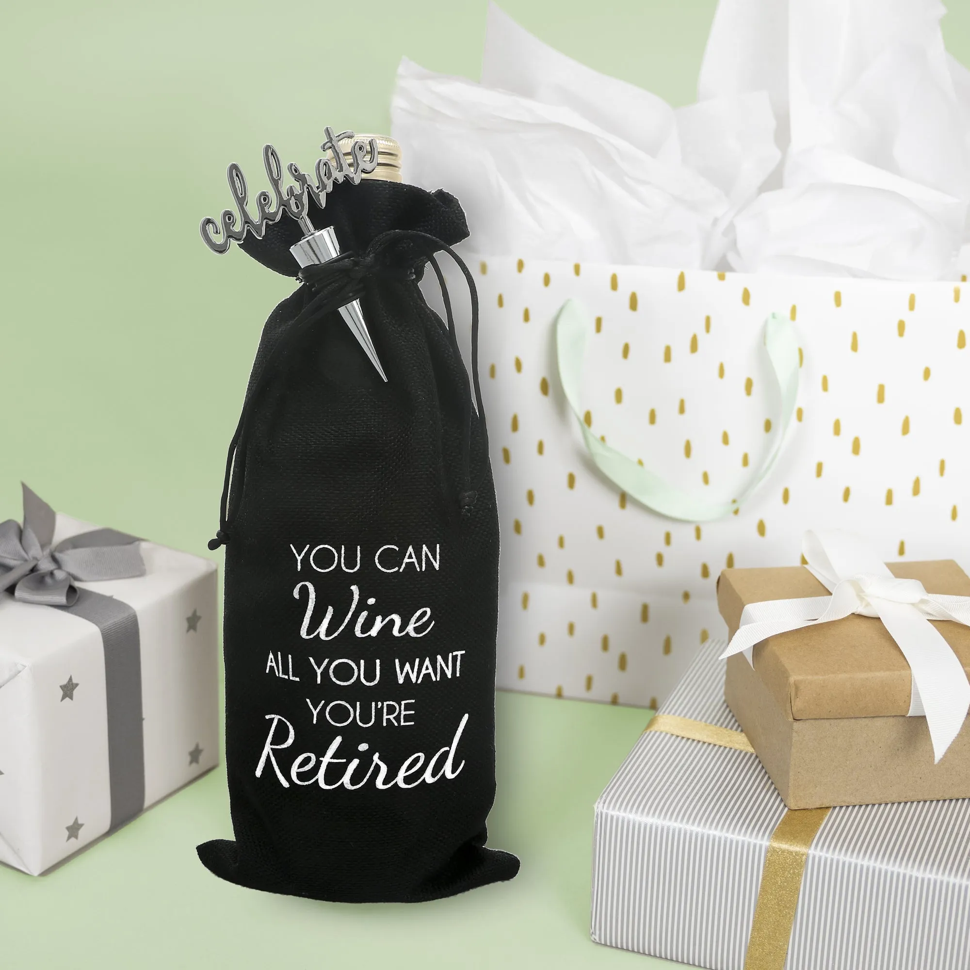 Retired 13" Wine Gift Bag Set