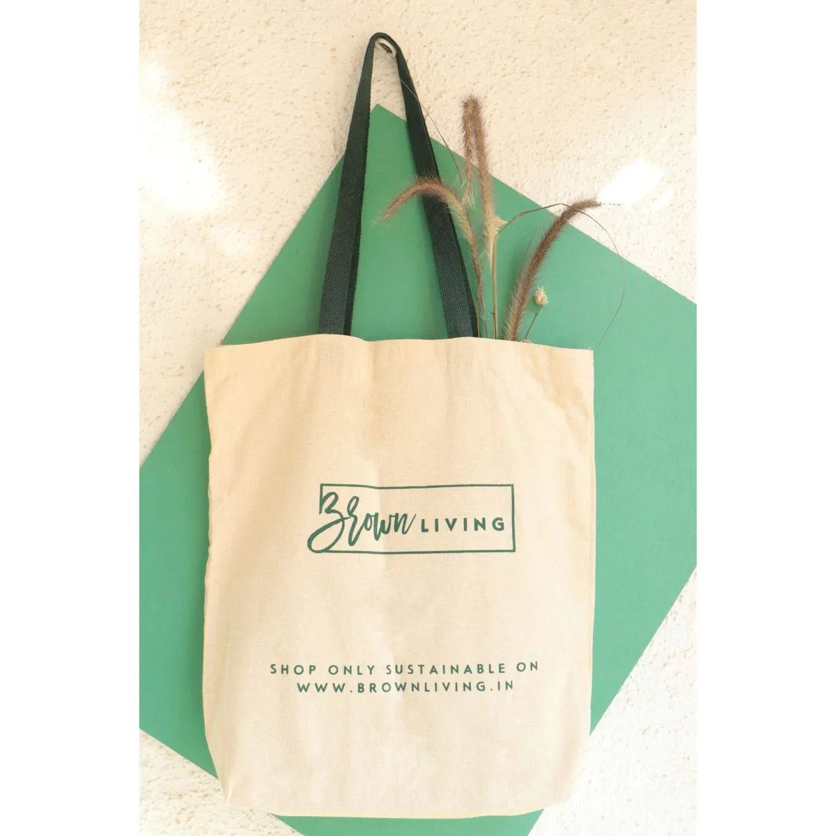 Reusable Cotton Tote Bag - Say No To Plastic - Off White