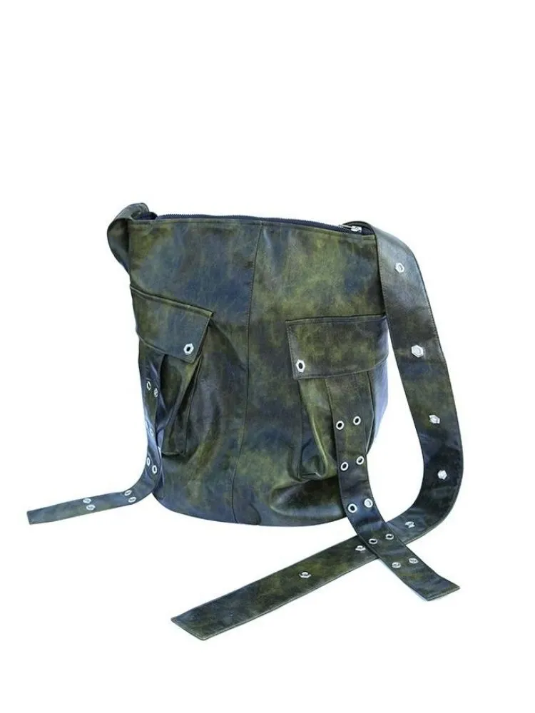 Rivet Do Old Biker Bucket Shoulder Bag【s0000005207】