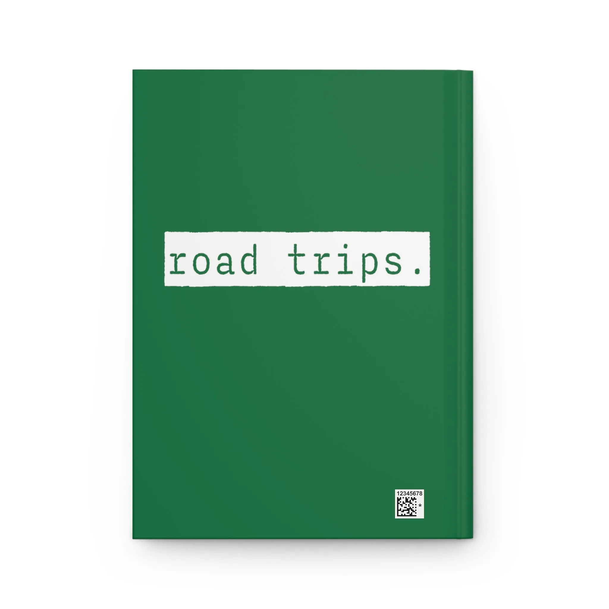 Road Trips Green Matte Hardcover Journal | Blank Book for Notes | Lined Notebook Diary Mileage Log