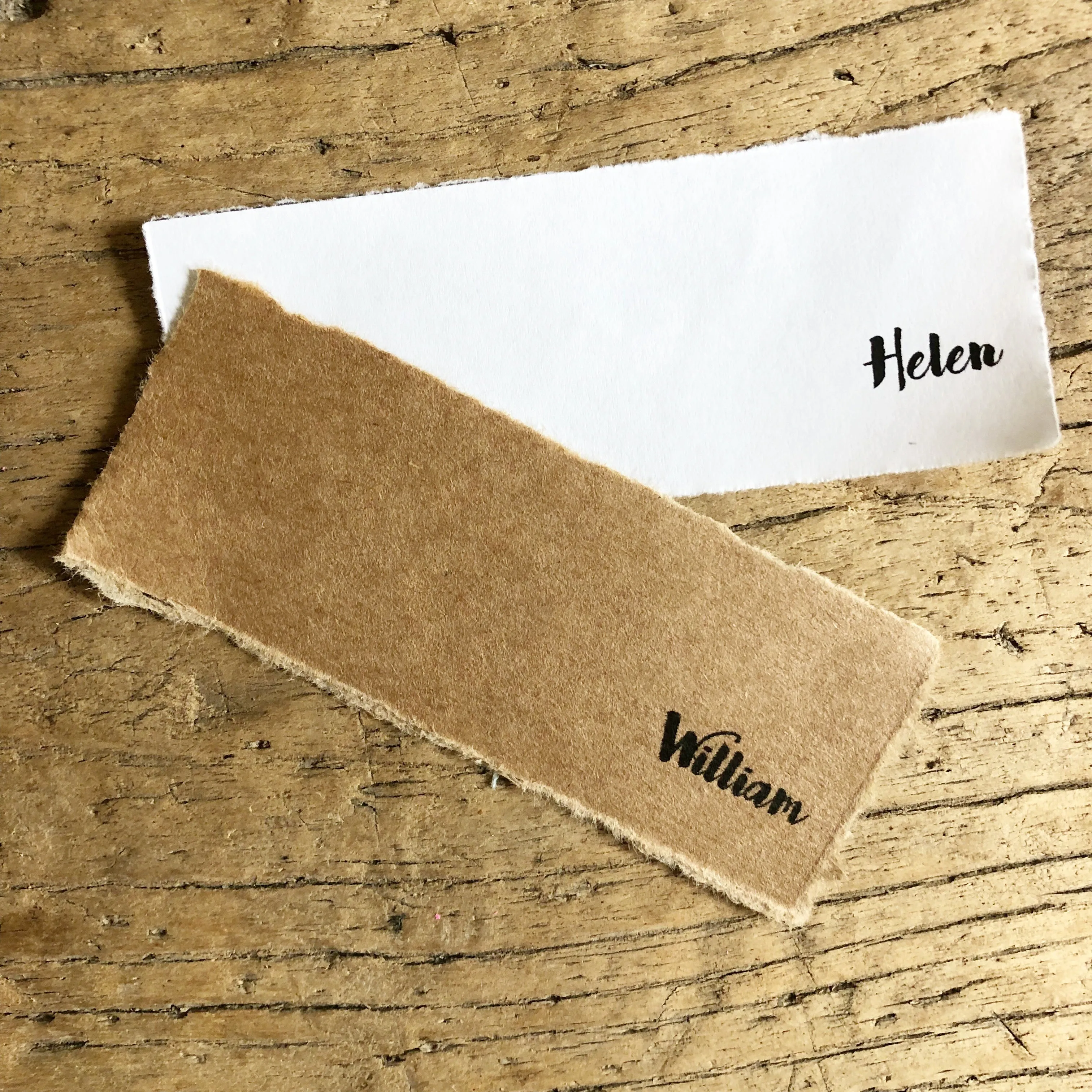 Rustic Script Place Cards - Print At Home Wedding Stationery