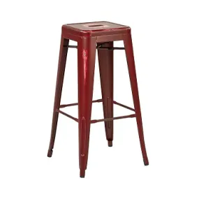 Rusty Barn Red Finish Bar Stool