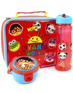 Ryans World Childrens 3 Piece Lunch Bag, Bottle & Snackpot Set