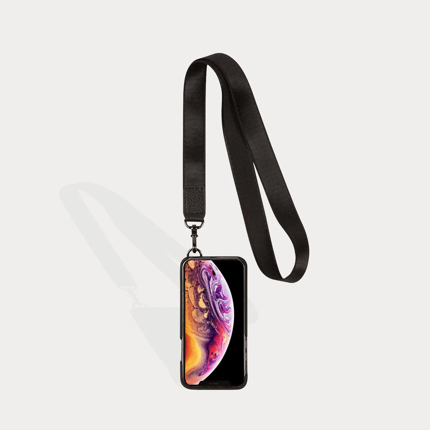 Ryder Wallet Lanyard - Black/Pewter