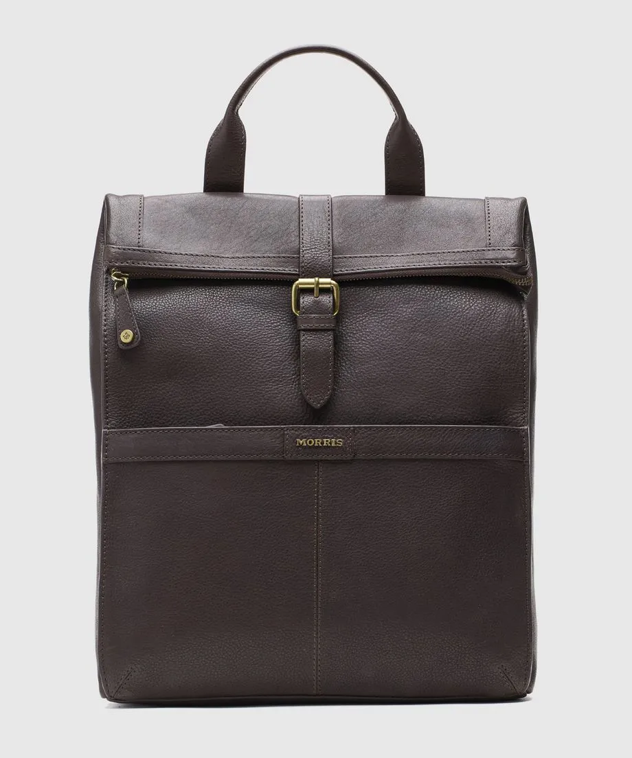 Saddler Henry Leather Backpack Brown