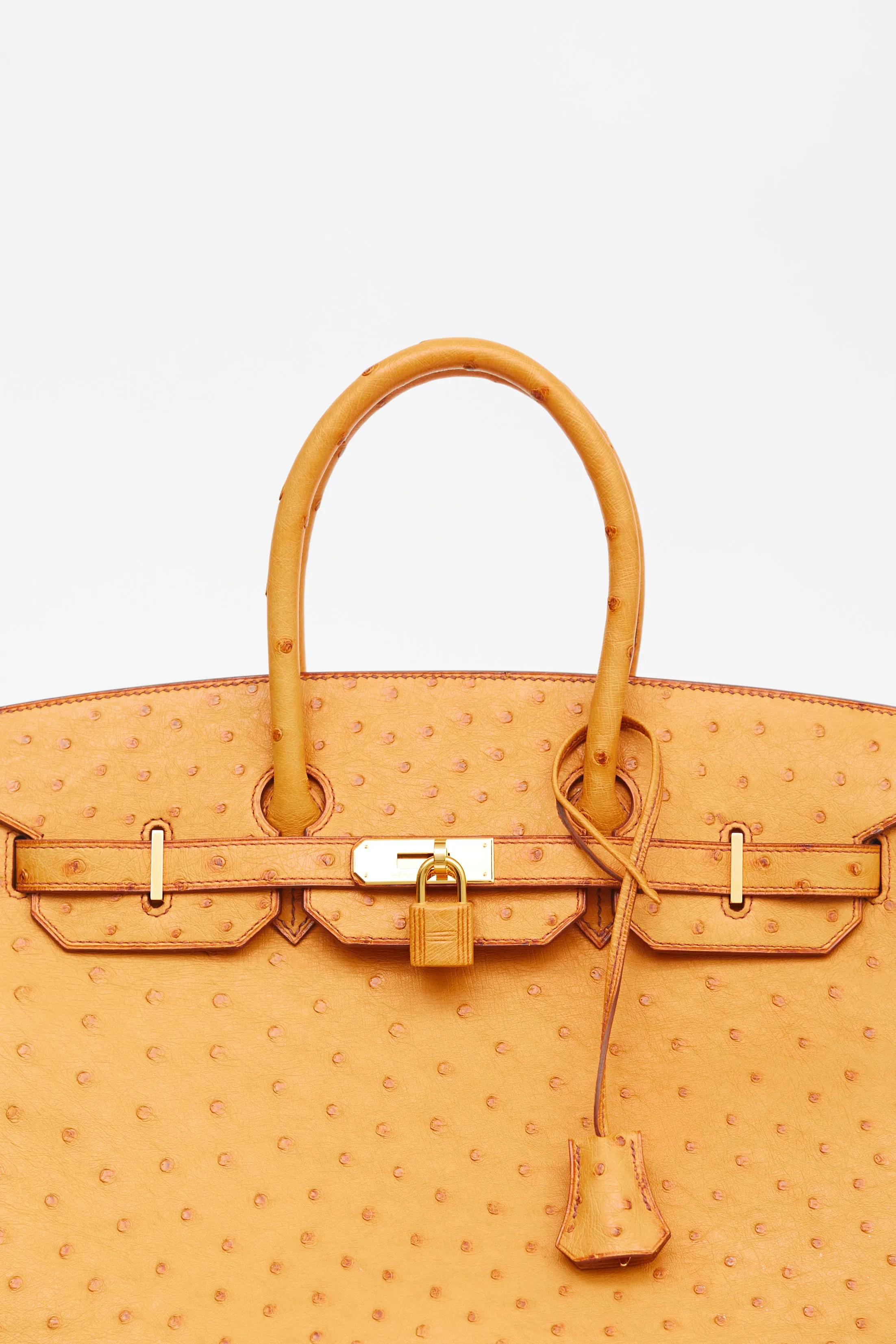 Saffron Leather Birkin 35 Bag