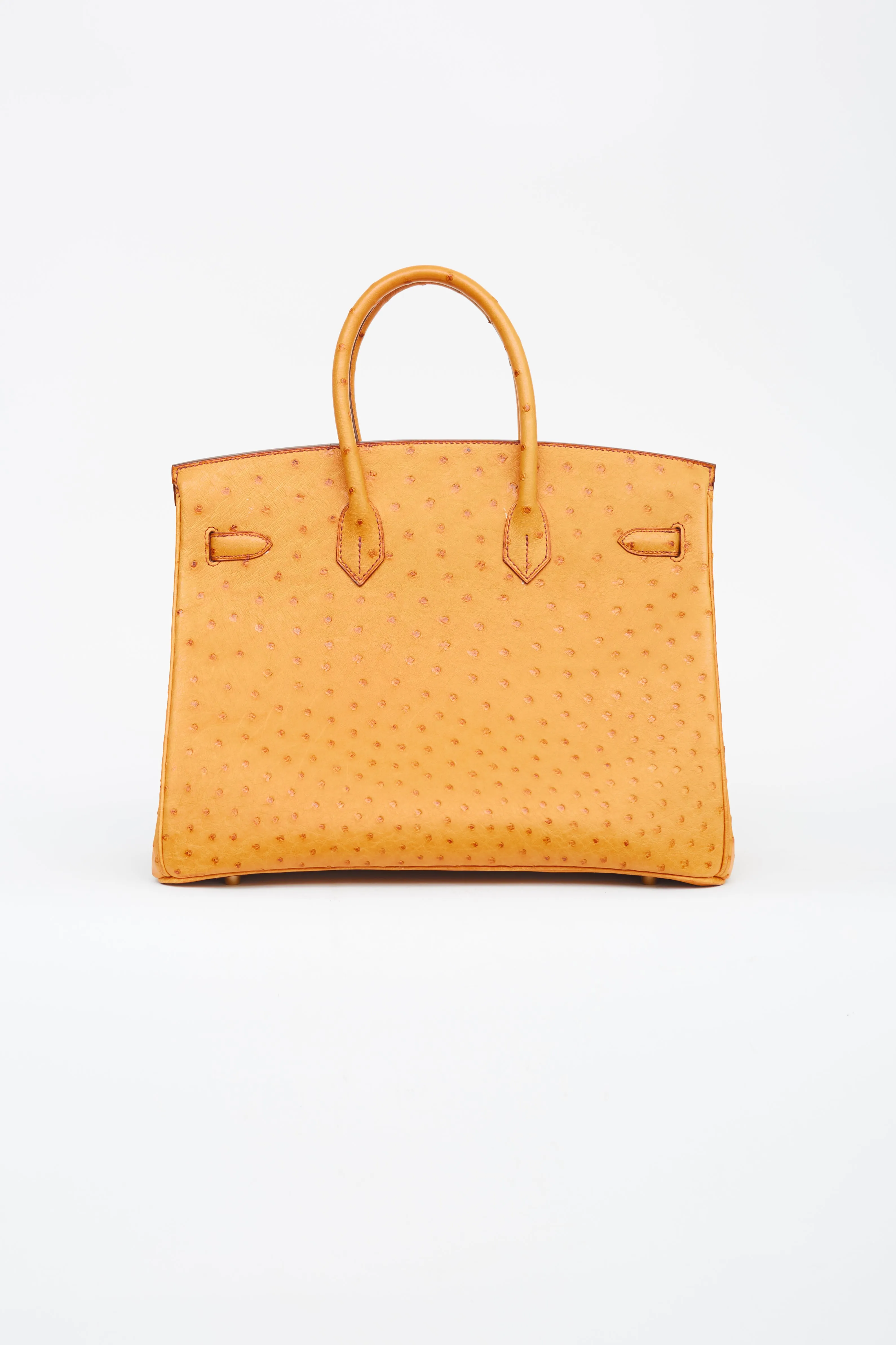 Saffron Leather Birkin 35 Bag