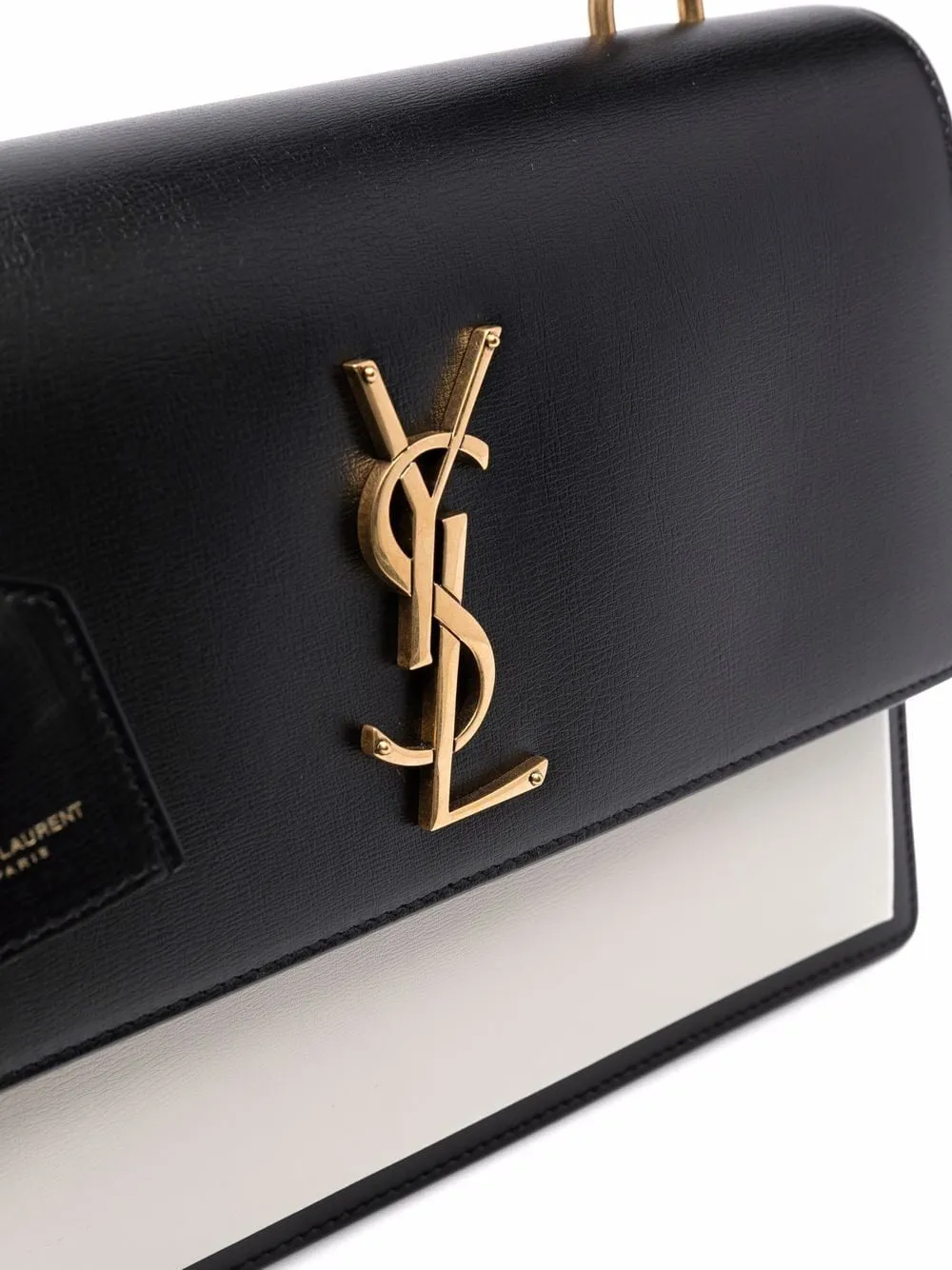 Saint Laurent Medium Sunset Bag Cream Black Gold Hardware