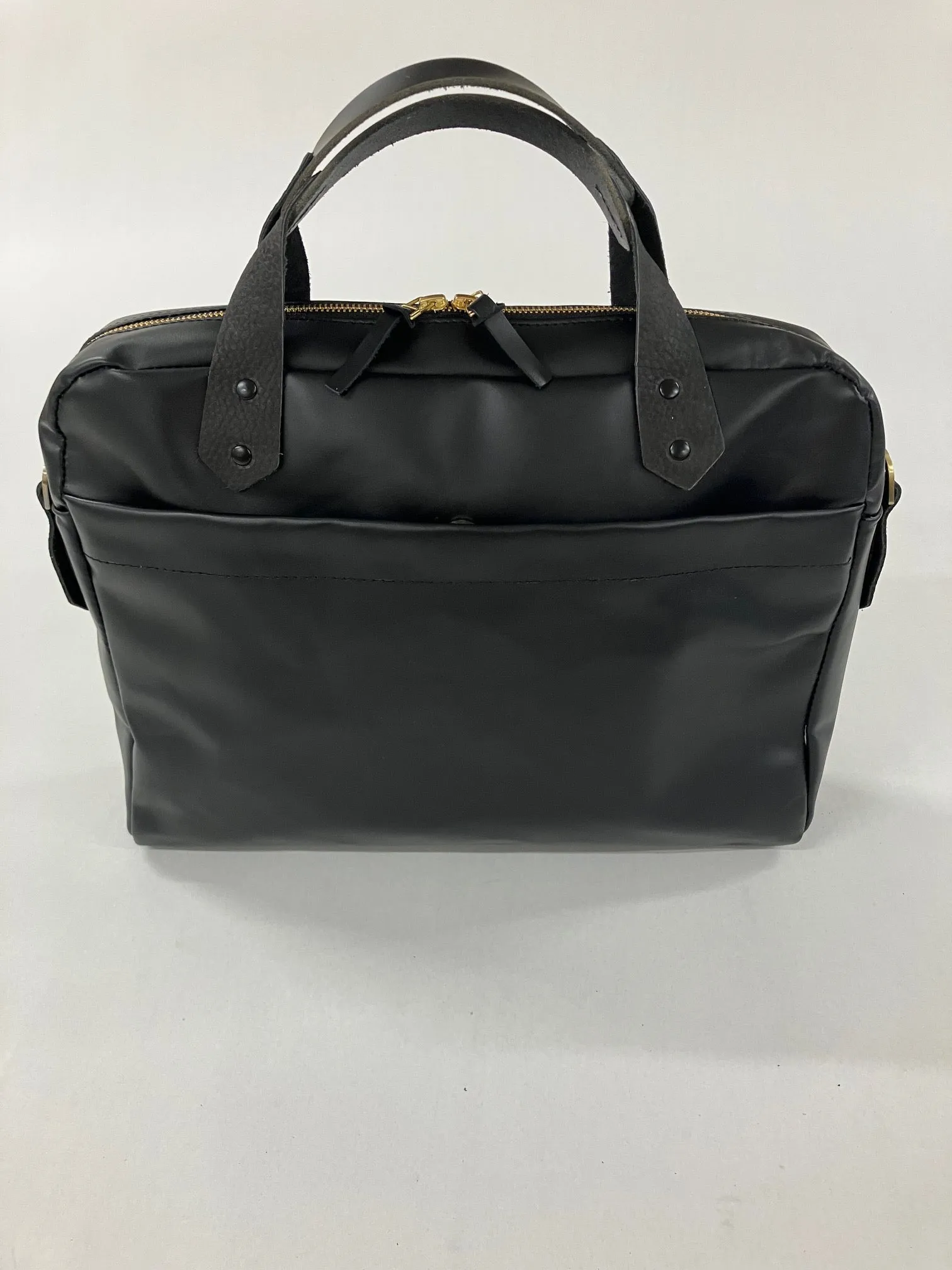 SAMPLE - ONE OF A KIND Leather briefcase, attache case, messenger bag in black leather