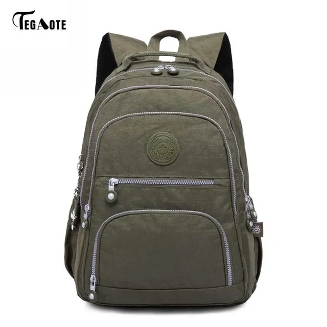 School Backpack for Teenage Girl Nylon Waterproof Casual Laptop