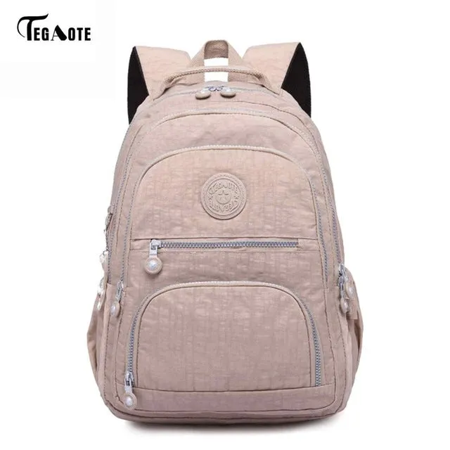 School Backpack for Teenage Girl Nylon Waterproof Casual Laptop