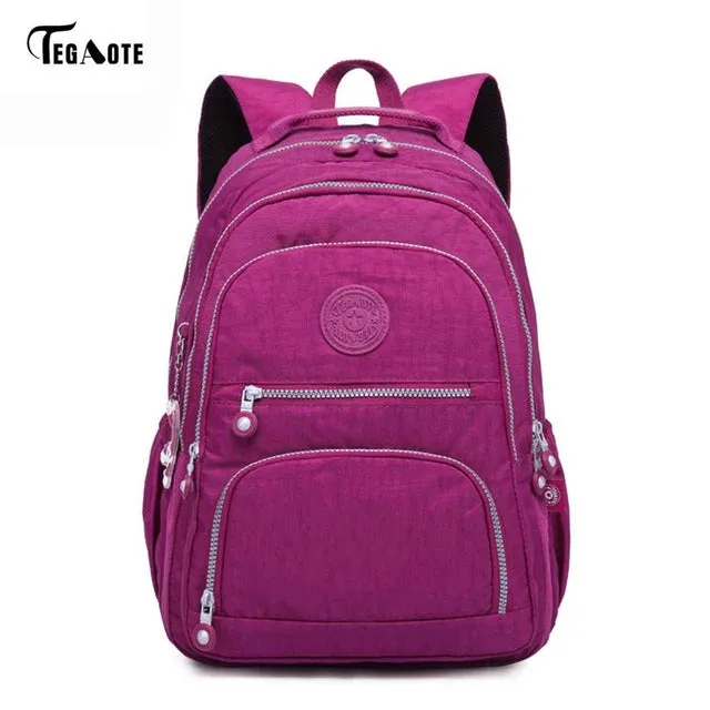 School Backpack for Teenage Girl Nylon Waterproof Casual Laptop