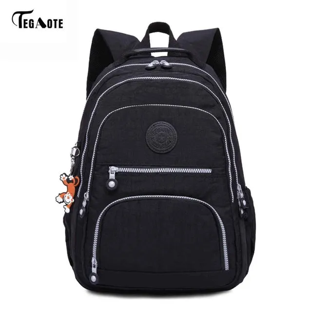 School Backpack for Teenage Girl Nylon Waterproof Casual Laptop