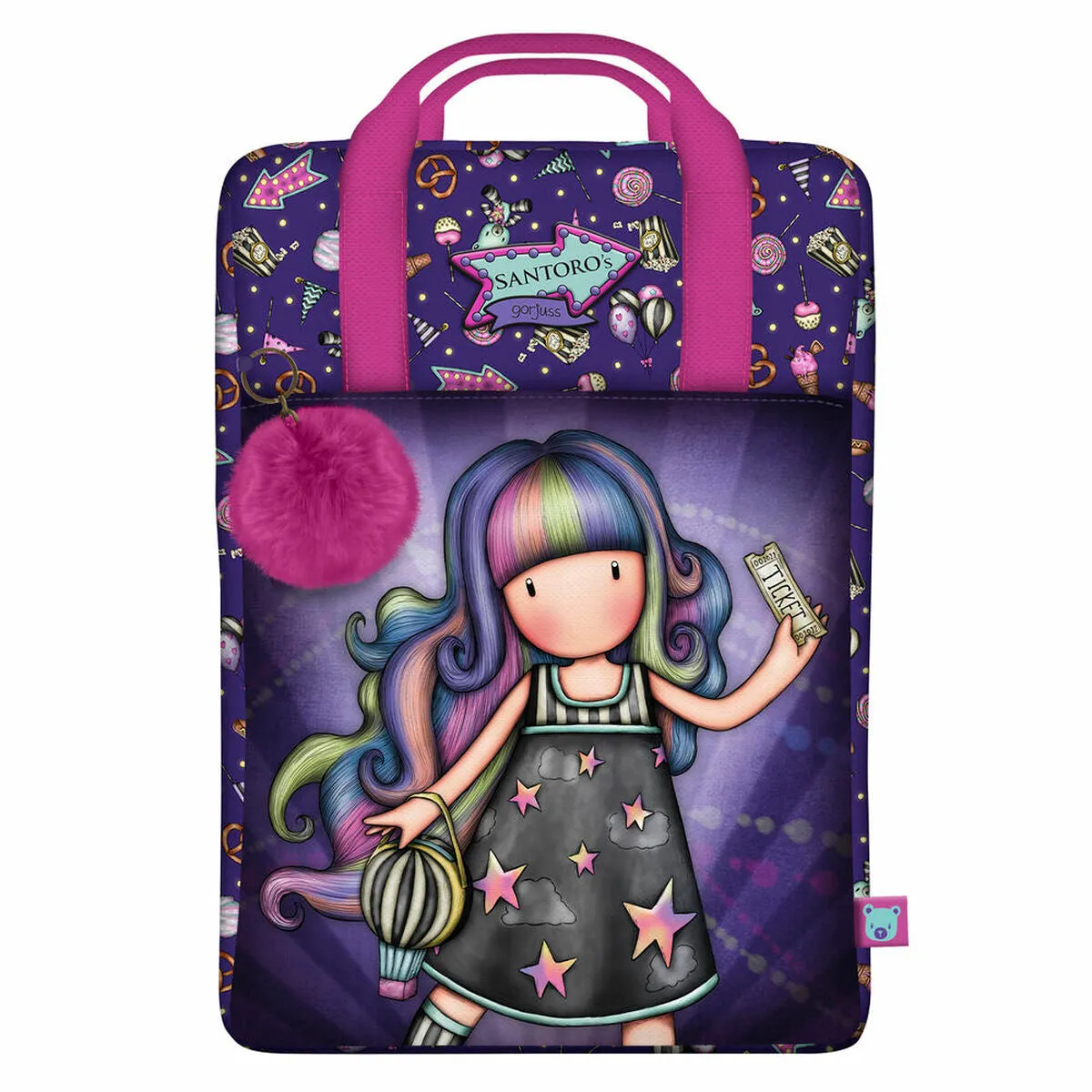 School Bag Gorjuss Up and away Purple 25 x 36 x 10 cm