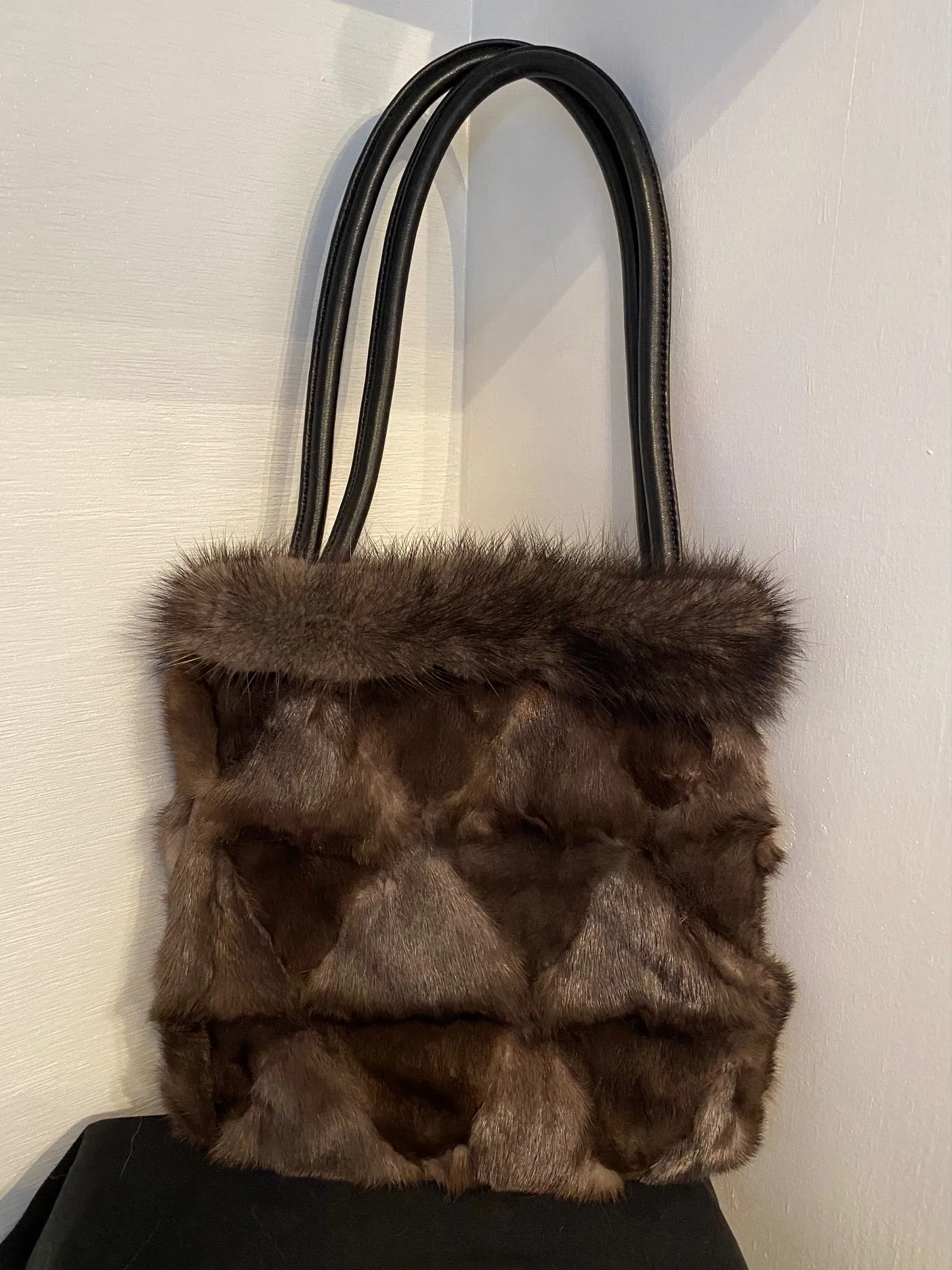 Silver Mink Mini Tote Bag