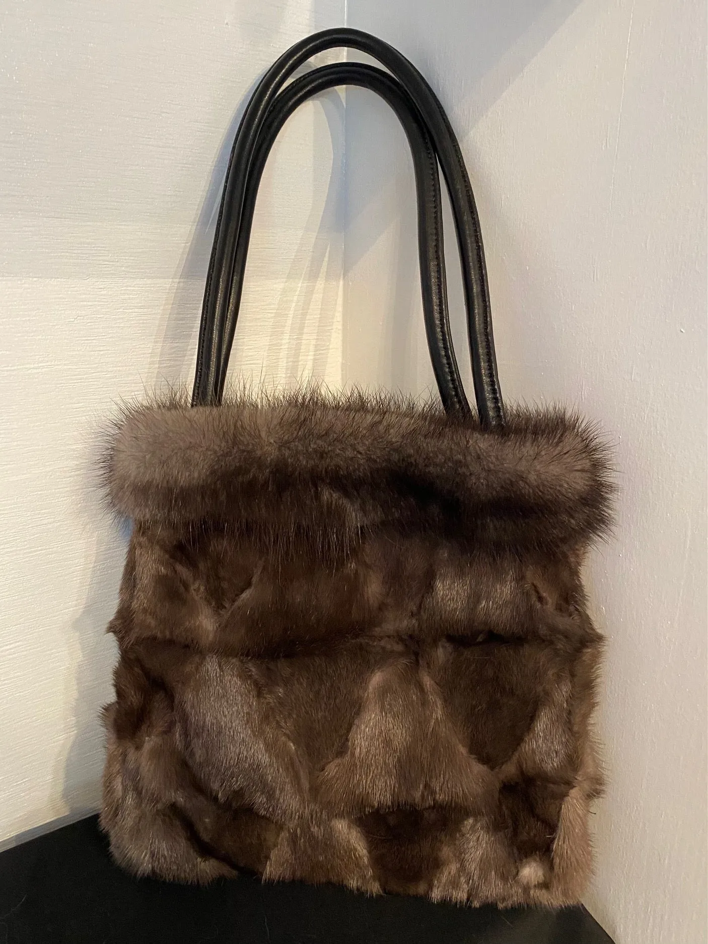 Silver Mink Mini Tote Bag