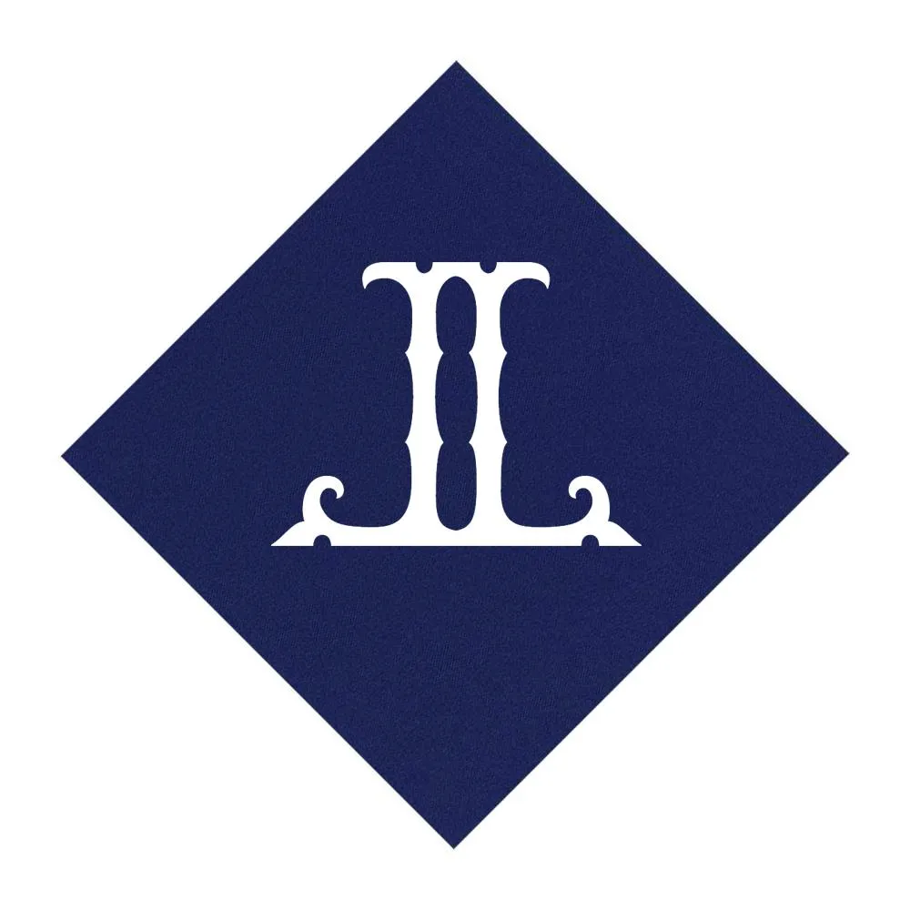 Single Initial Cocktail Napkins in NAVY