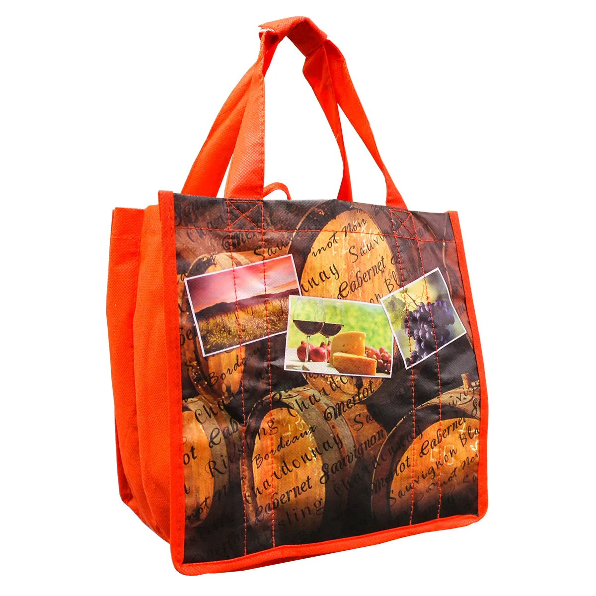 Six Bottle Laminated Non-Woven PP Tipsy Tote