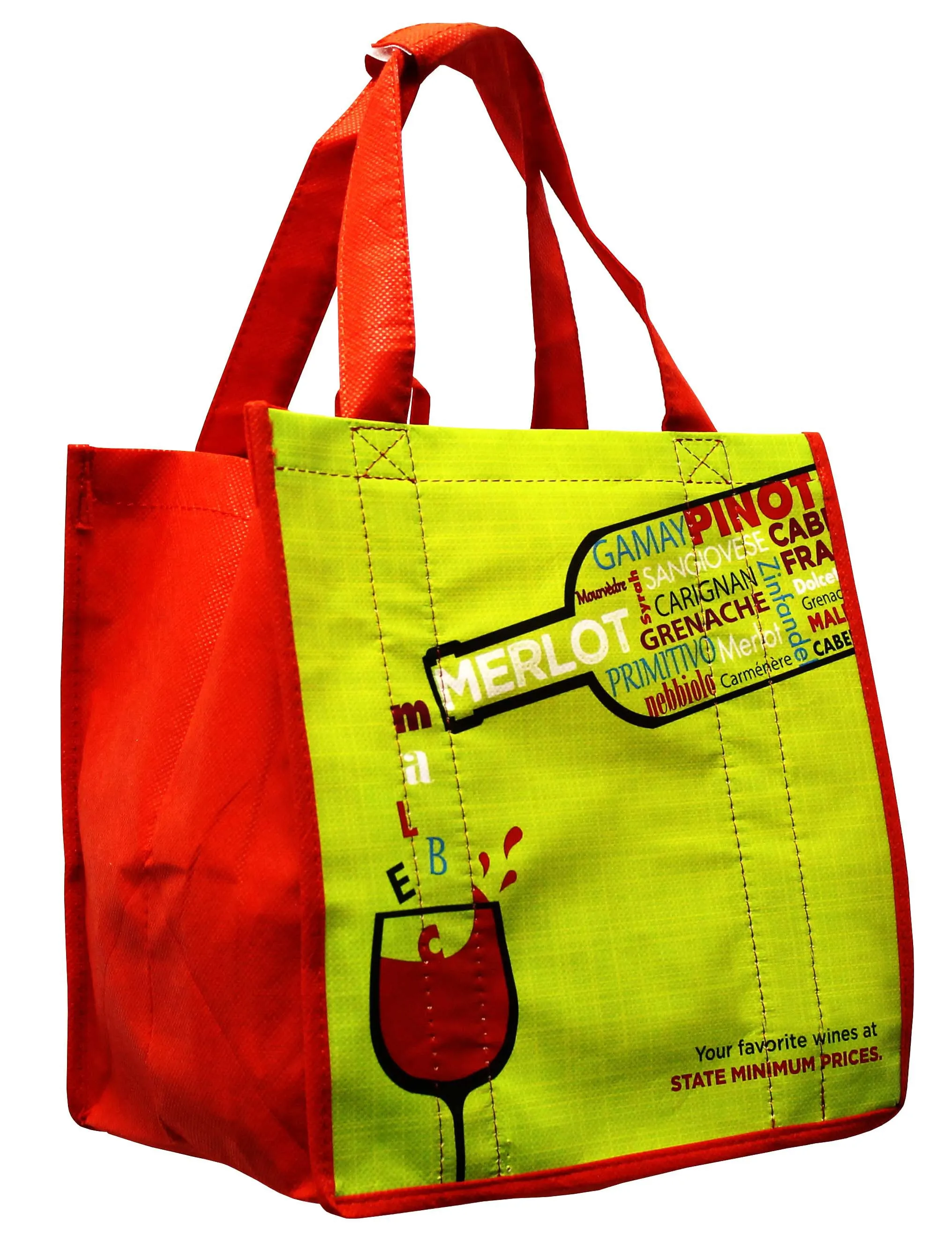 Six Bottle Laminated Non-Woven PP Tipsy Tote