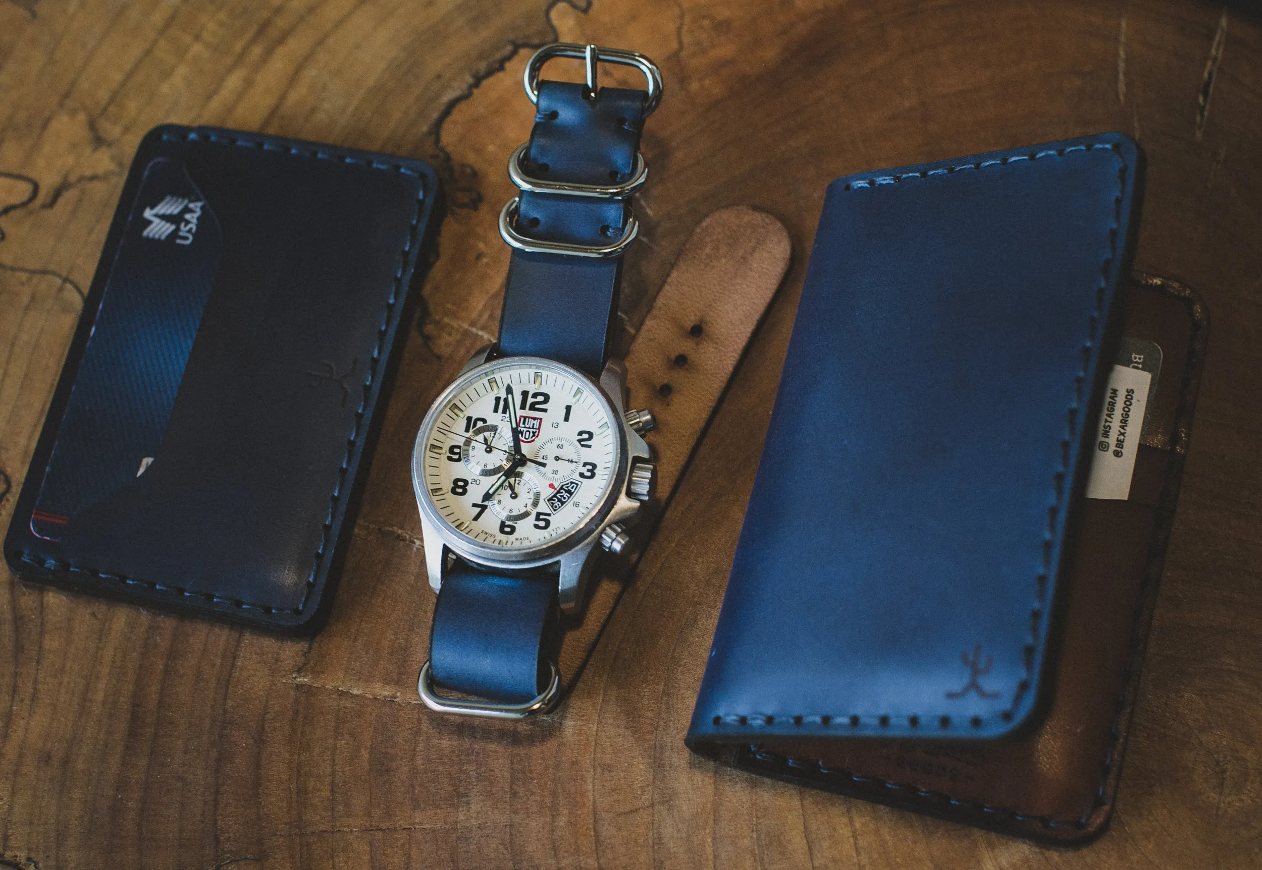 Slim Wallet // Indigo Blue Cordovan