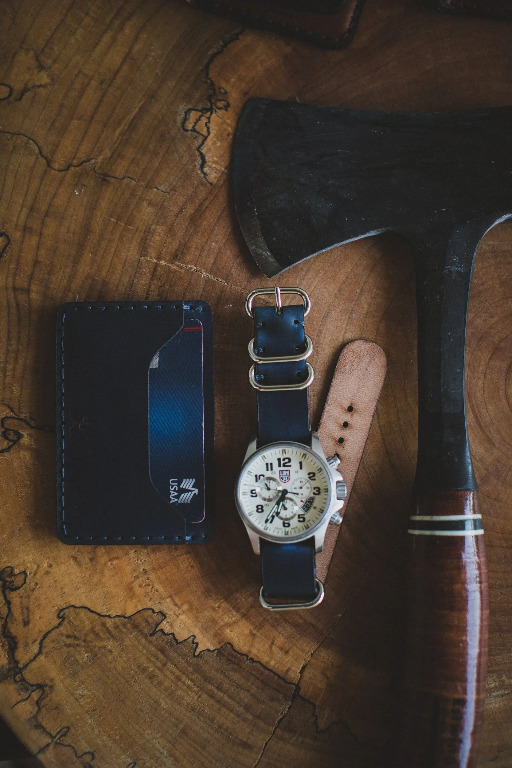 Slim Wallet // Indigo Blue Cordovan