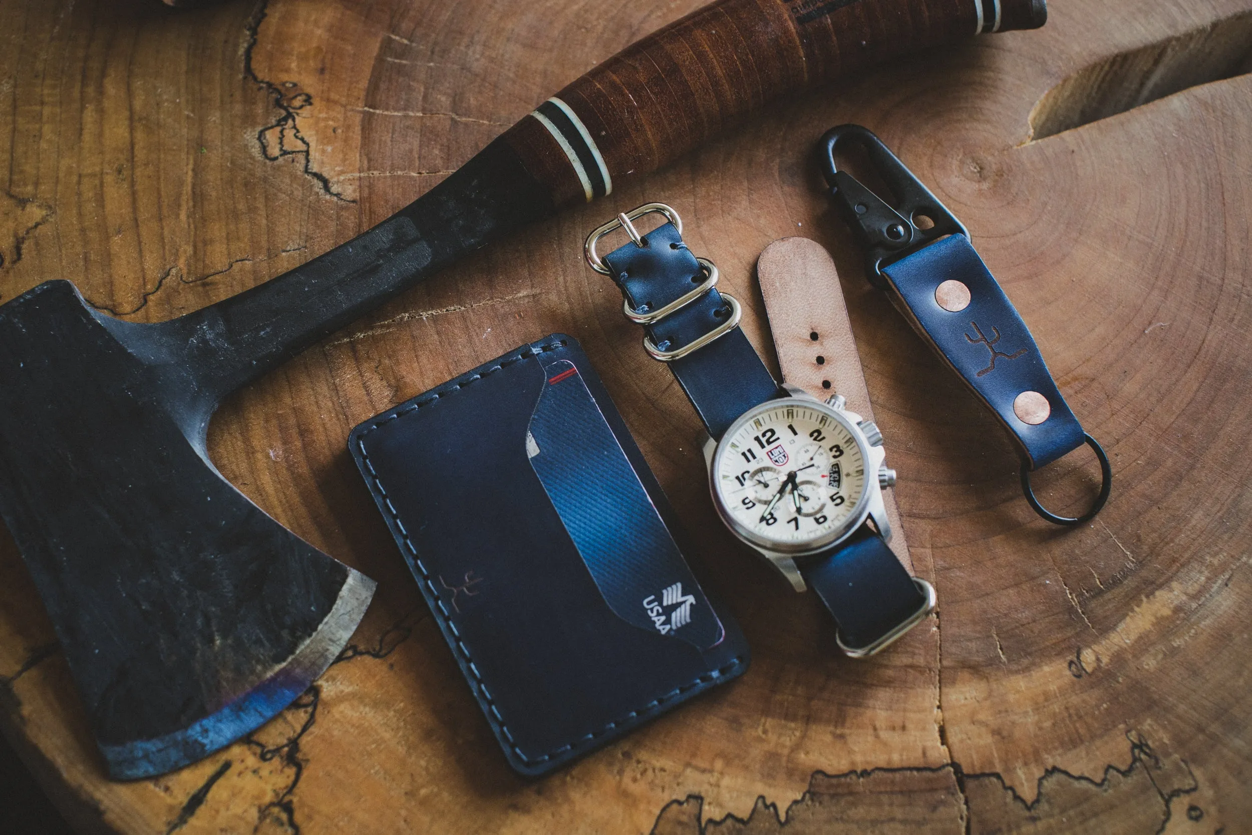 Slim Wallet // Indigo Blue Cordovan