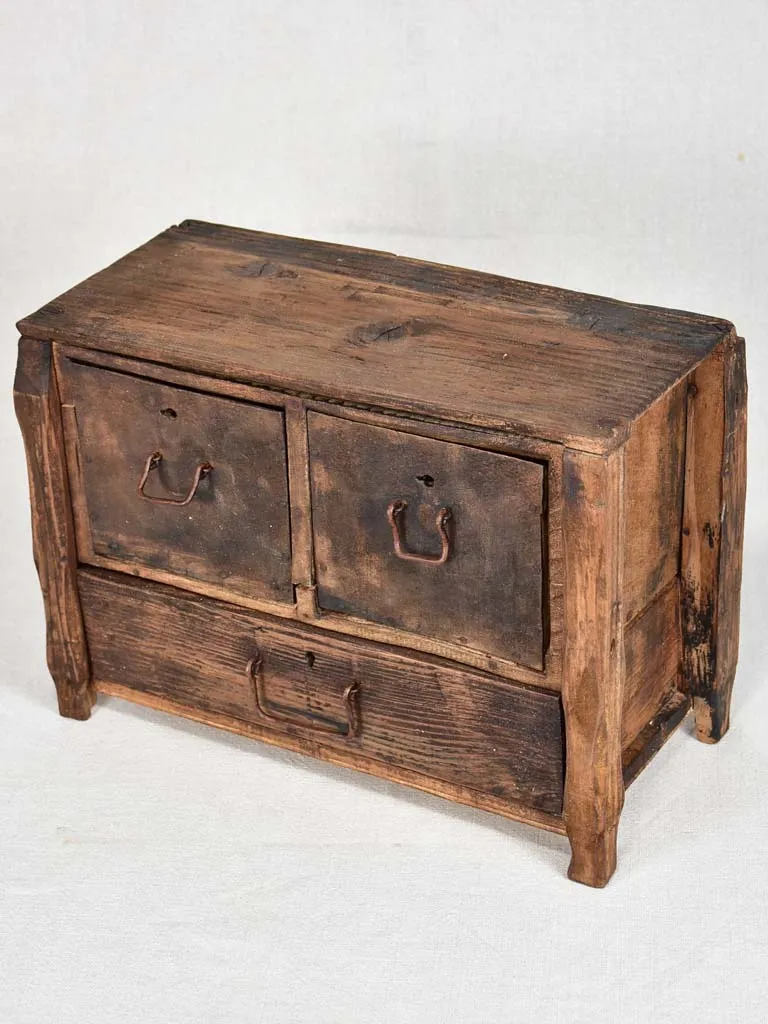 Small rustic drawers / document storage