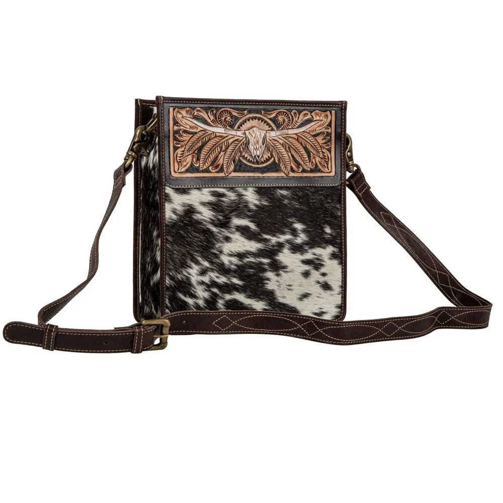 Spirit of the Herd Tooled Leather Crossbody