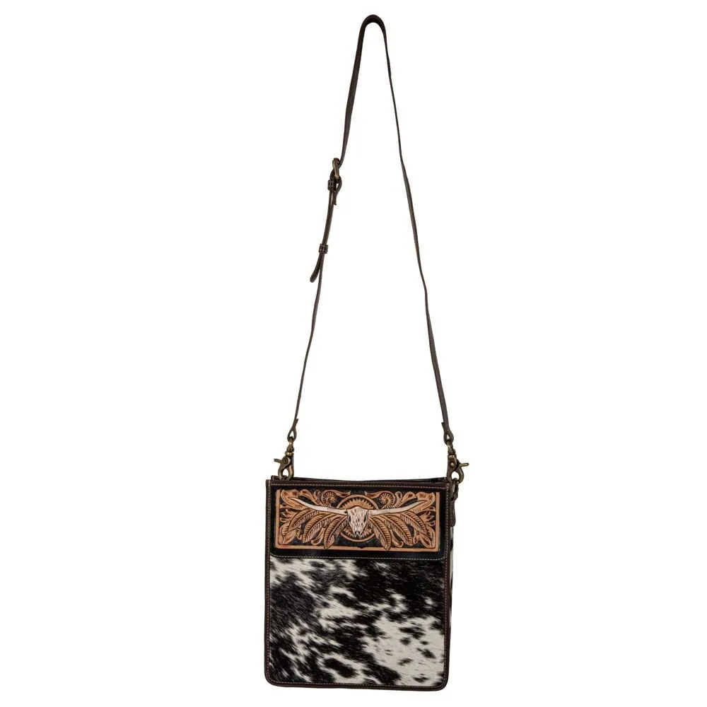 Spirit of the Herd Tooled Leather Crossbody