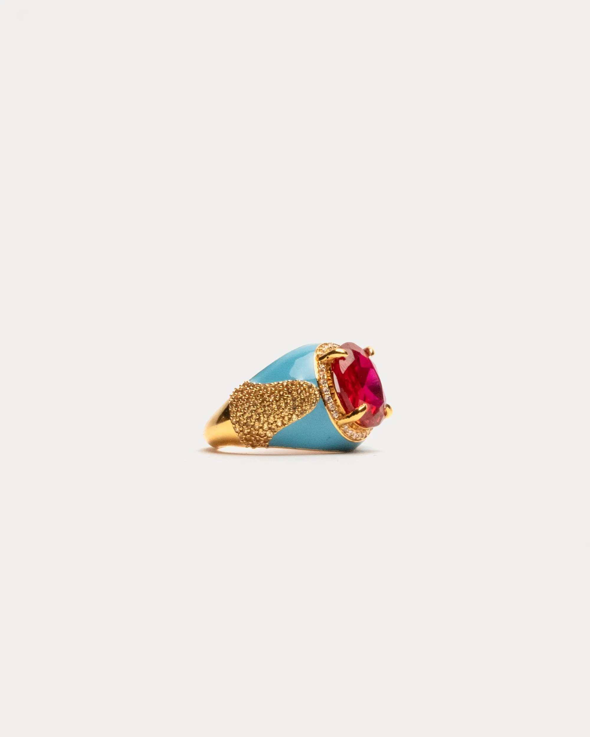 Splendore Ring Turquoise Red