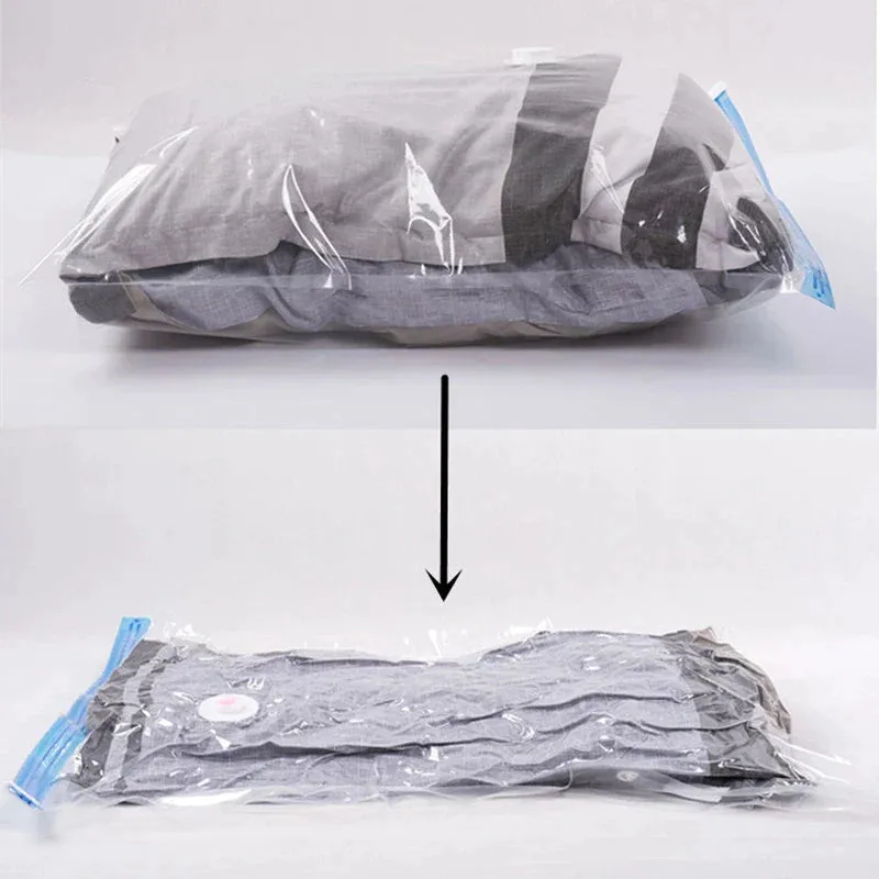 Storage Bag Vacuum Bag Home Organizer Transparent Border Foldable Clothes Organizer Seal Compressed Travel Saving Space Bag