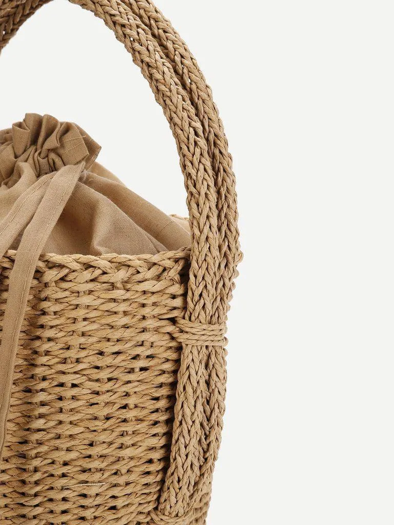 Straw Bucket Bag