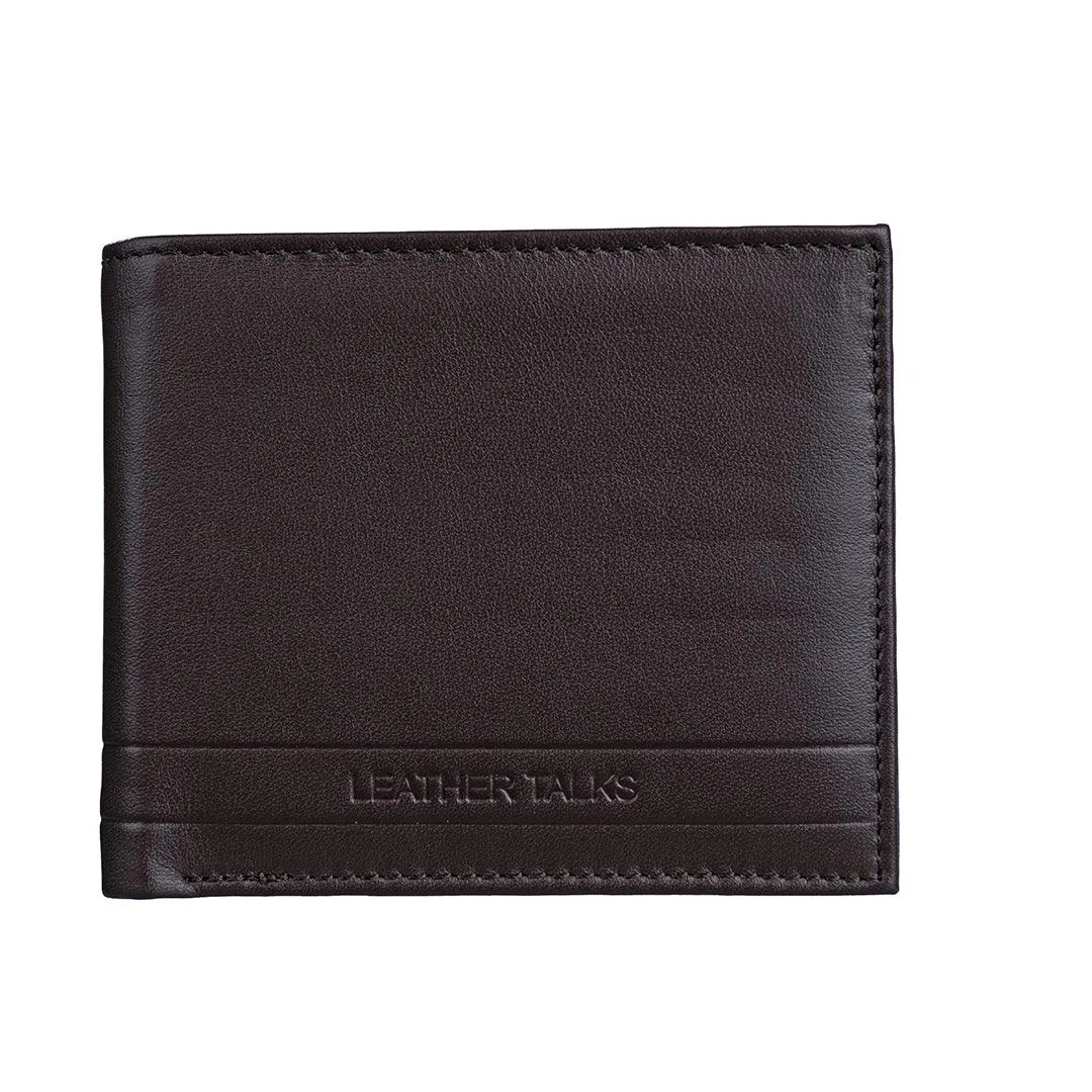 Streaks II Gents | Leather Wallet for Men | 100% Genuine Leather | Color: Brown