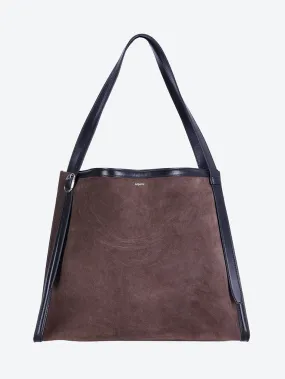 Suede belt tote bag