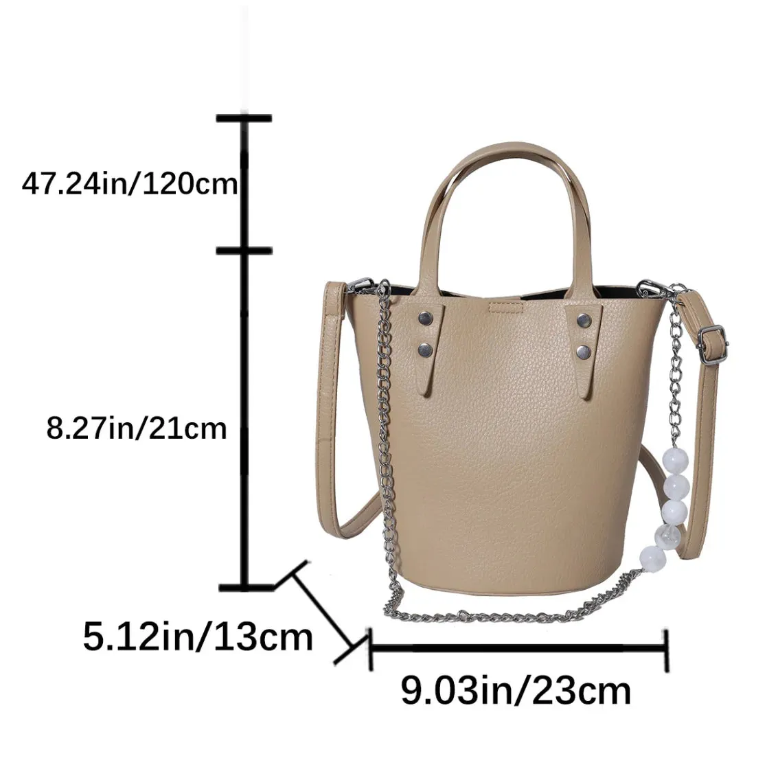 TAVIMART  -  2 Sets Bucket Tote Bags PU Leather Shoulder Crossbody Bags For Women Fashion Large Travel Bag Designer Luxury Lady Underarm Bag