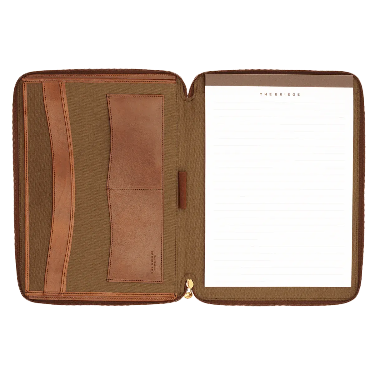 The Bridge - Story Uomo Conference Pad/Document Organiser in Brown