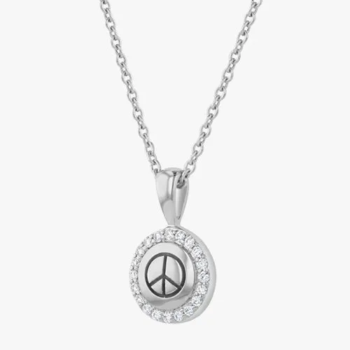 The Diamond Peace Symbol Necklace