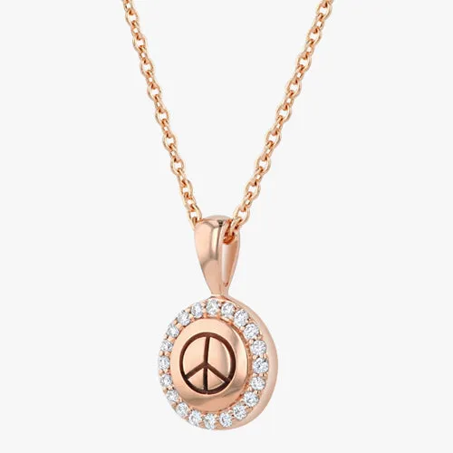 The Diamond Peace Symbol Necklace