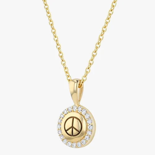 The Diamond Peace Symbol Necklace